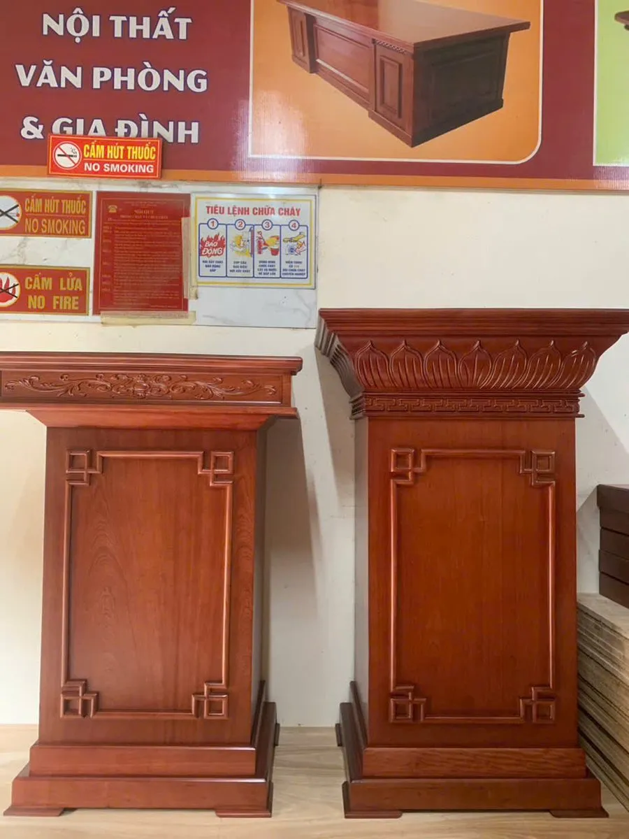 Bộ bục tượng Bác và bục phát biểu cùng mẫu
